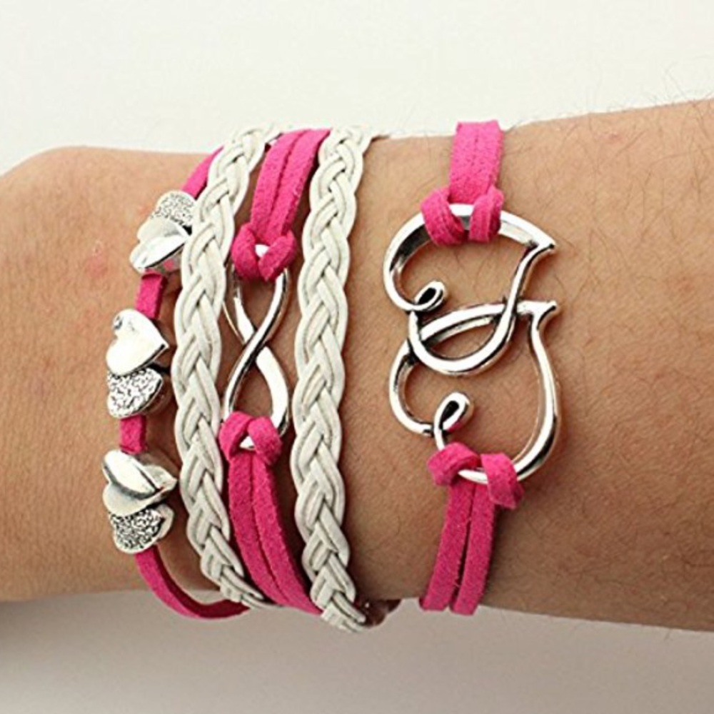 Leather Wrap Charm Bracelet variety - Picture 4 of 7